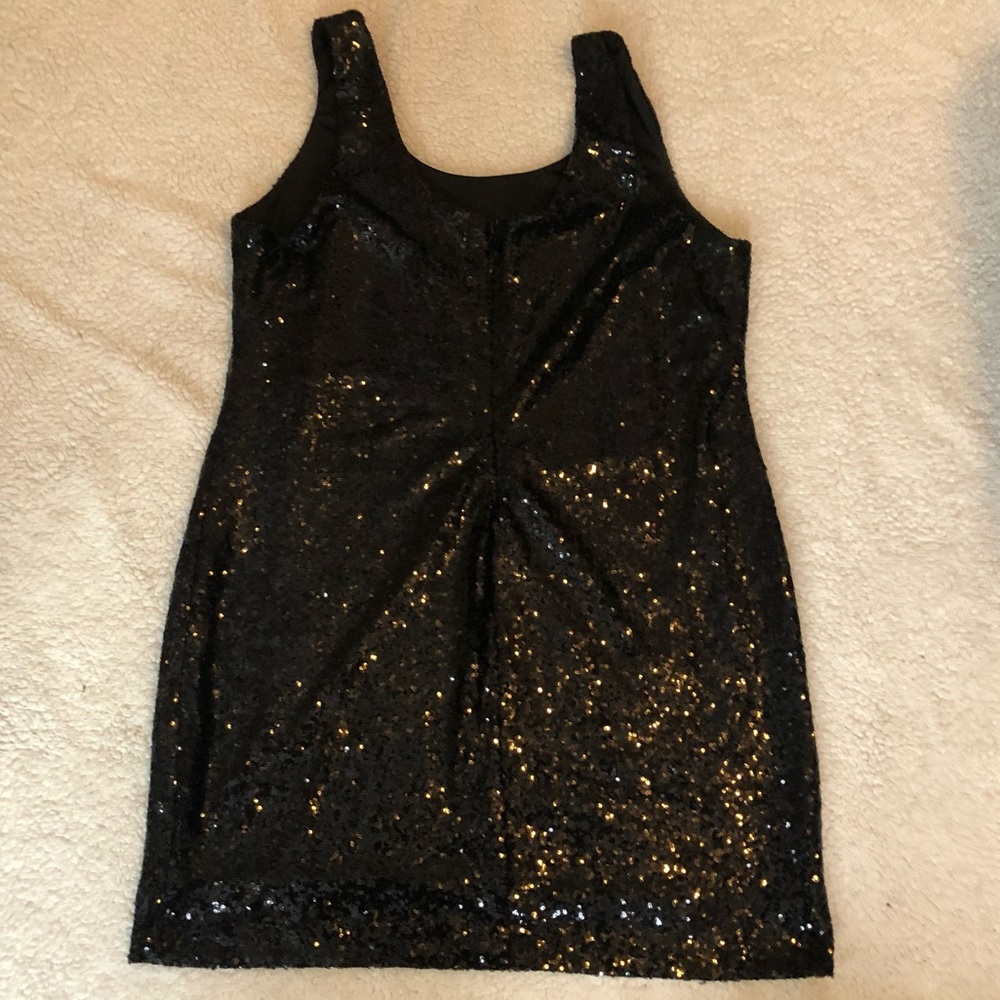 Black sequin dress